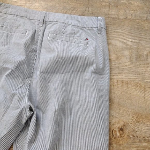 TOMMY Hilfiger blue & white striped Hampton slim straight leg pants Sz 12 - Picture 6 of 8